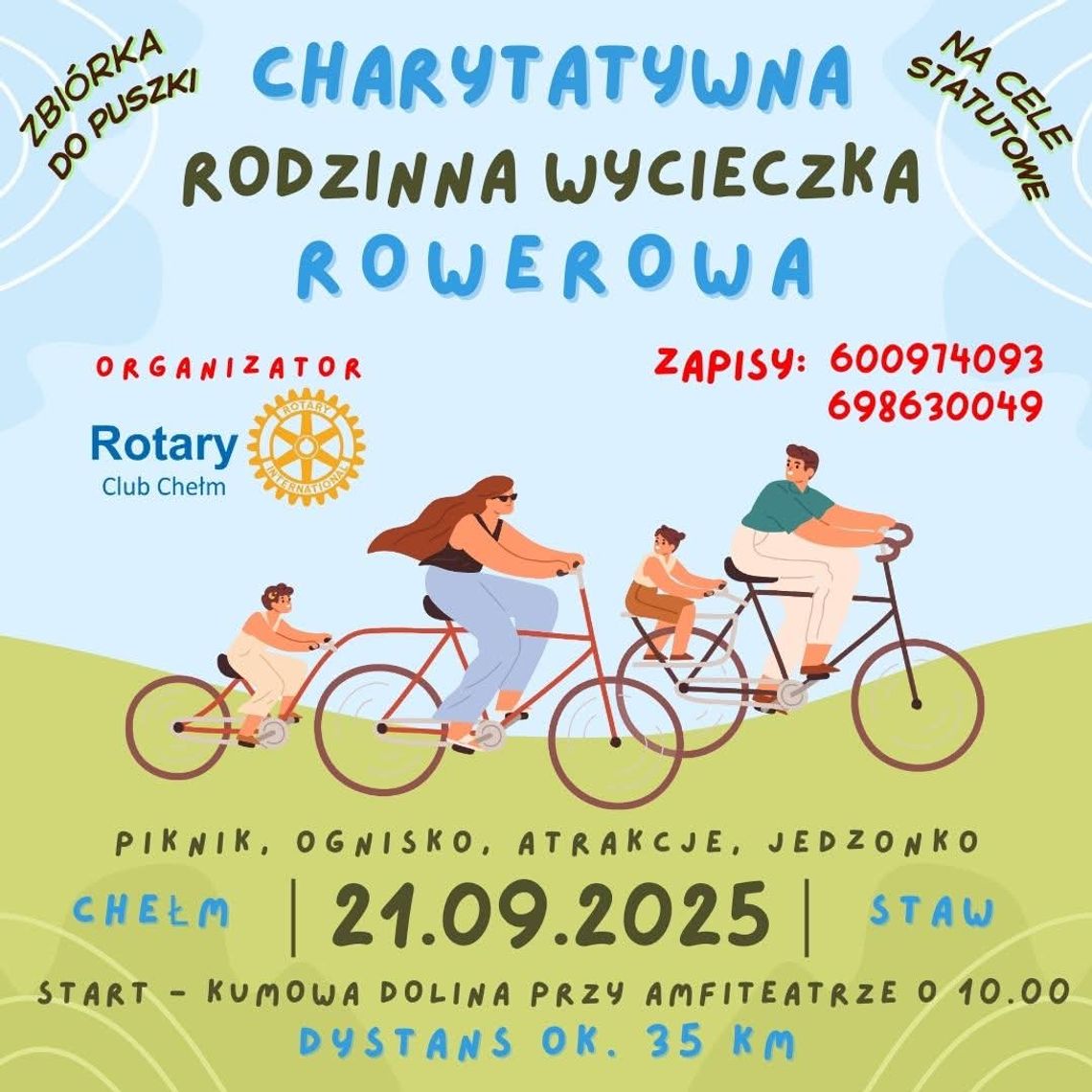Charytatywnie na rowerku z Rotary Club Chełm