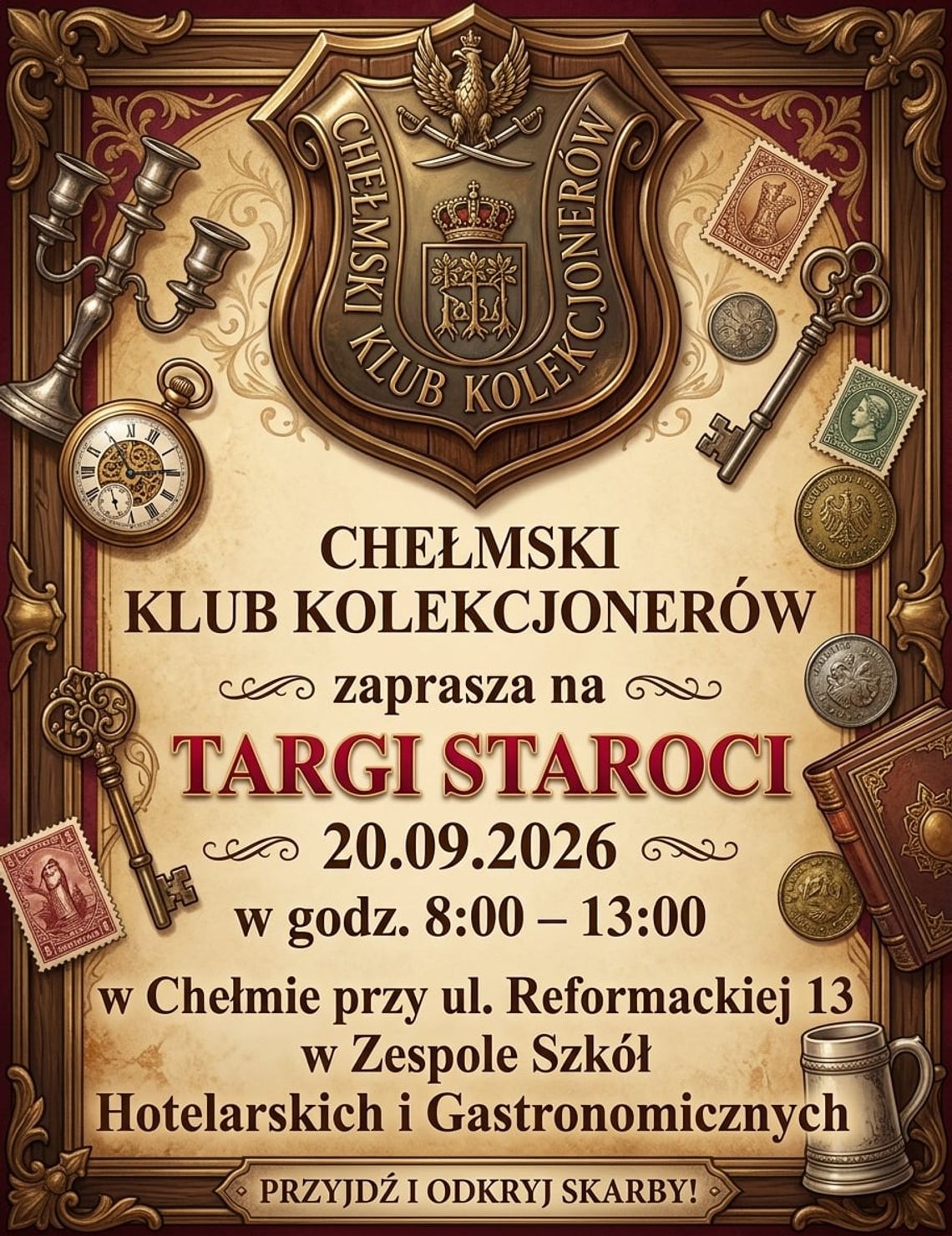 Chełm. Chełmski Klub Kolekcjonerów zaprasza na targi staroci Chełmski Klub Kolekcjonerów zaprasza na targi staroci 20 września.