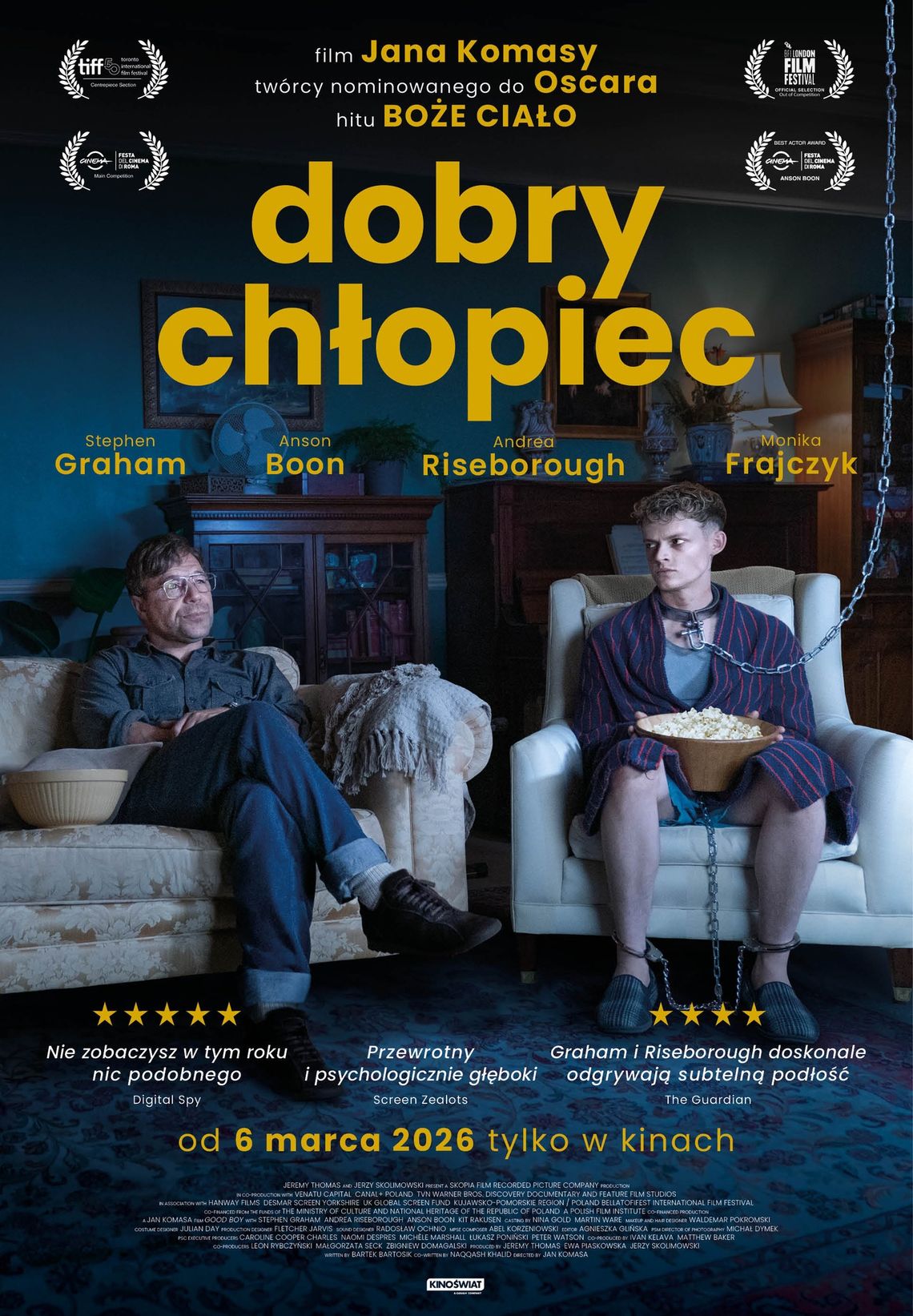 12 marca o godzinie 18:00 odbędzie się pokaz filmu „Dobry chłopiec” w reżyserii Jana Komasy.