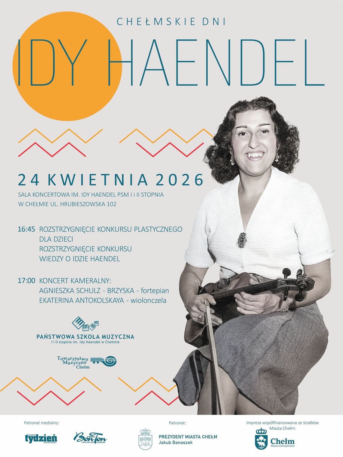 24 kwietnia odbędą się  "Chełmskie Dni Idy Haendel".