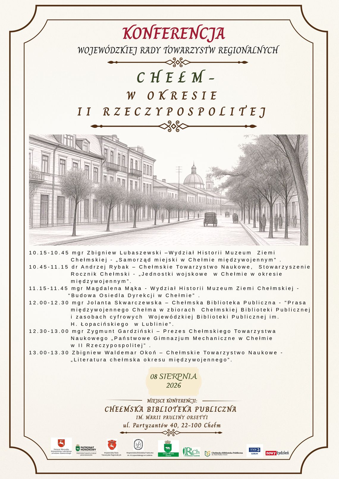 Konferencja „Chełm w okresie II Rzeczypospolitej” odbędzie się 8 sierpnia.