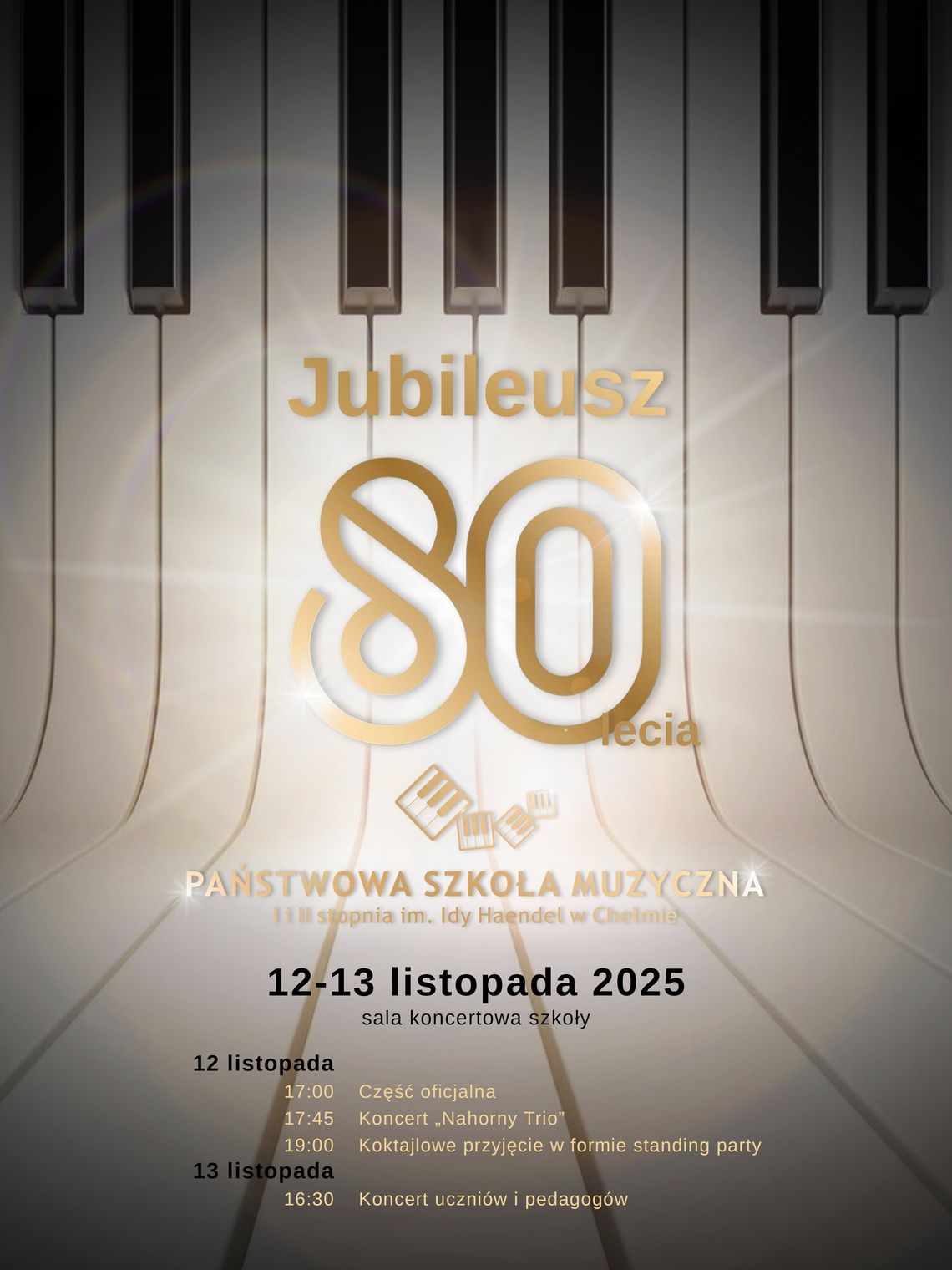 Program jubileuszu Państwowej Szkoły Muzycznej w Chełmie