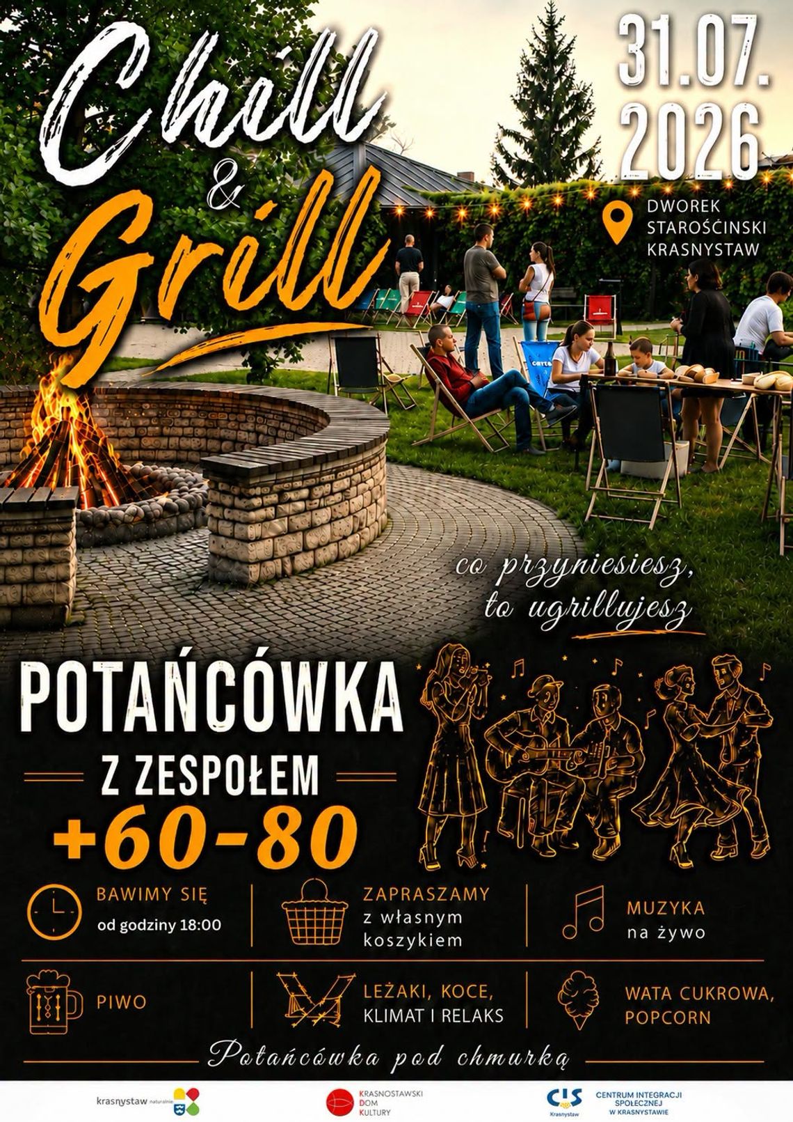 31 lipca w Dworku Starościńskim w Krasnymstawie odbędzie się Chill & Grill.