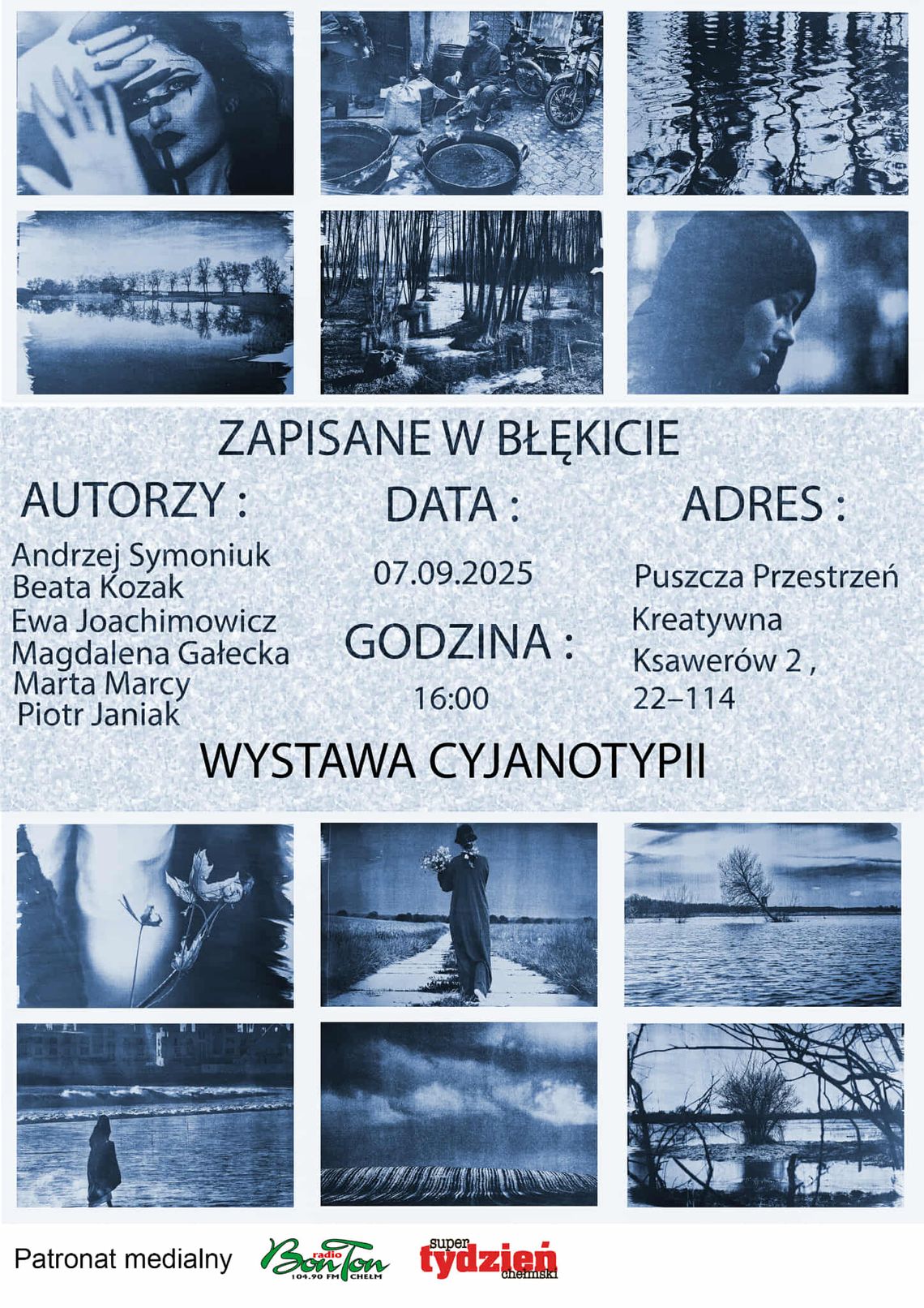 Gm. Chełm. Wystawa fotografii w historycznej technice cyjanotypii, połączona z pokazami i spotkaniami z twórcami