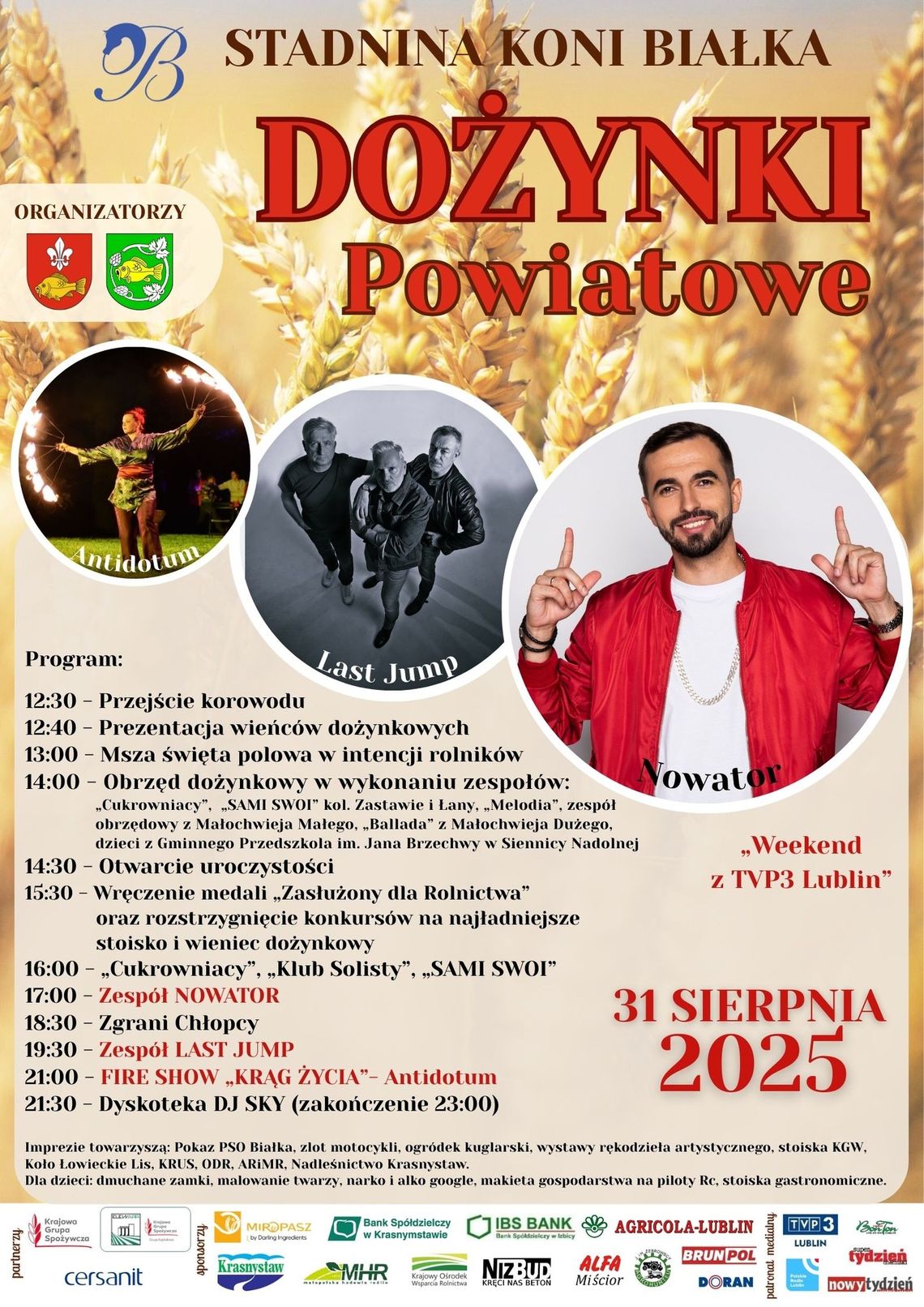 Gm. Krasnystaw. Dożynki Powiatowe w Stadninie Koni w Białce