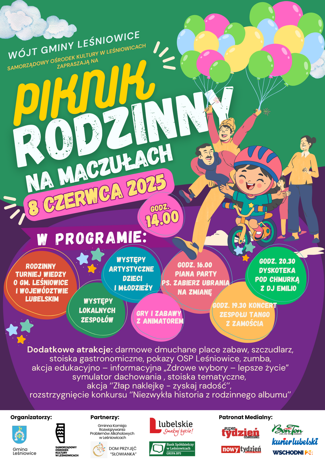 Gm. Leśniowice. Piknik Rodzinny w Horodysku. Zaproszenie do wspólnej zabawy i edukacji Gm. Leśniowice. Piknik Rodzinny w Horodysku. Zaproszenie do wspólnej zabawy i edukacji