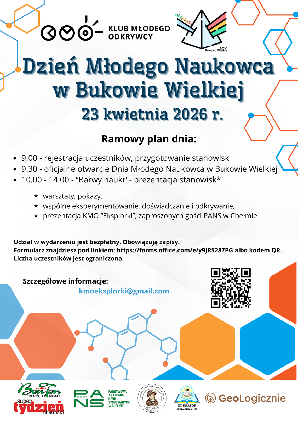 Wydarzenie zaplanowano na 23 kwietnia w godzinach od 9:00 do 14:40.