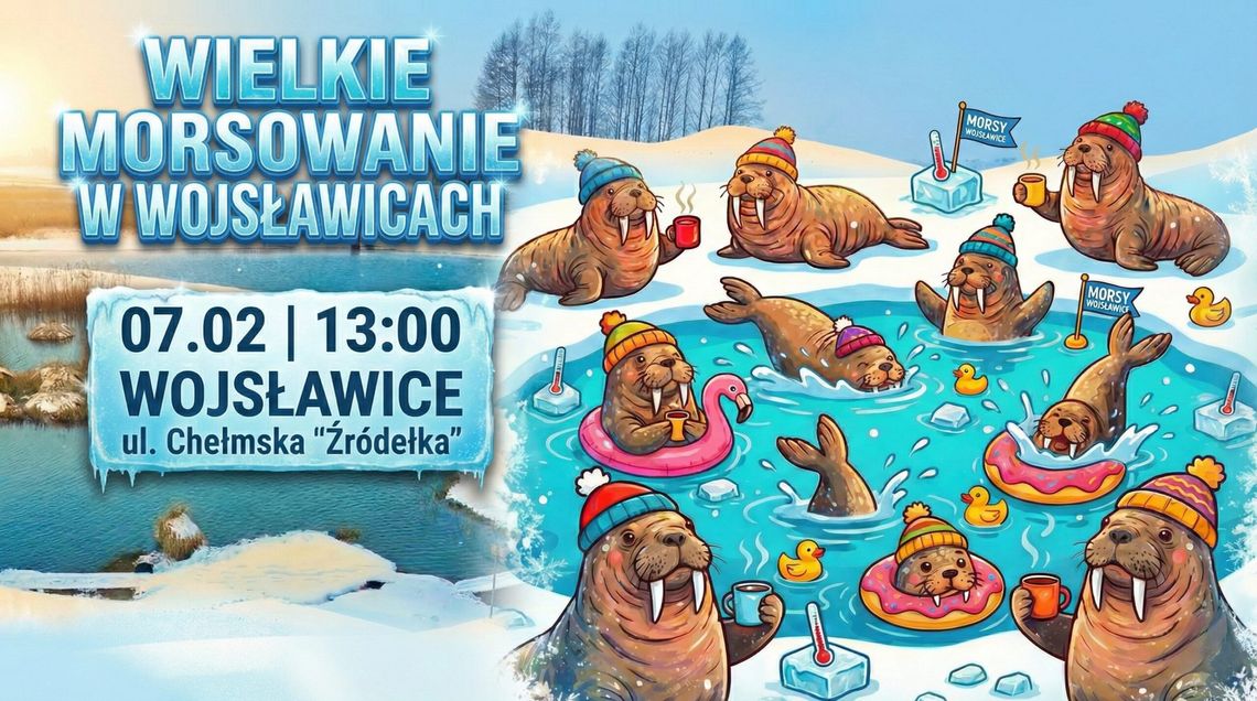 7 lutego o godzinie 13:00, w Wojsławicach odbędzie się inauguracja cyklu zimowych kąpieli.