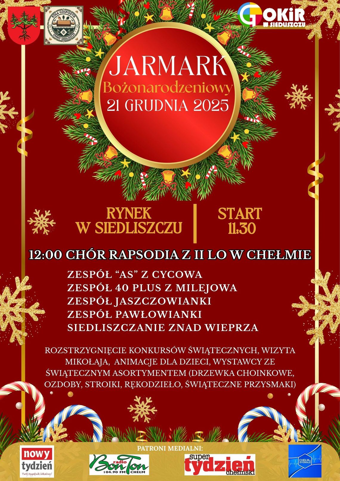 Impreza odbędzie się w niedzielę, 21 grudnia, a jej centralnym punktem będzie rynek w Siedliszczu.