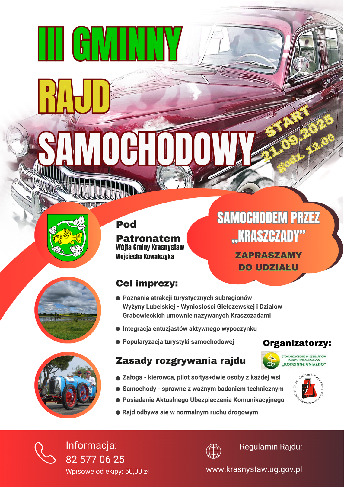 Krasnystaw. Przygoda na czterech kołach podczas III Gminnego Rajdu Samochodowego "Samochodem przez Kraszczady"
