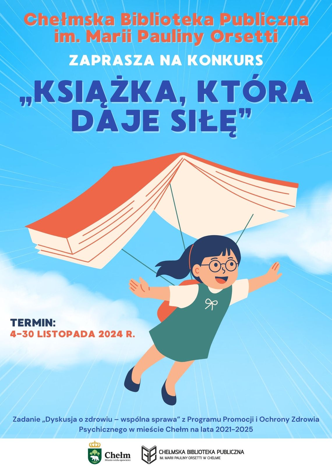 Książka, która daje siłę – konkurs dla czytelników w Chełmskiej Bibliotece Publicznej