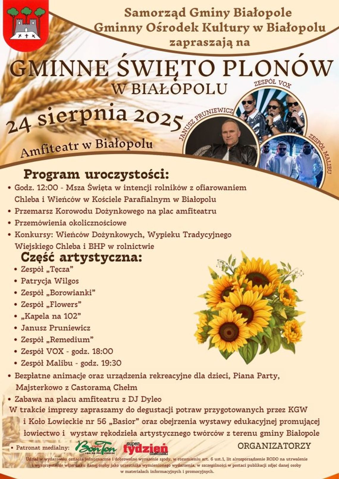 Podziękowanie za plony i bogaty program artystyczny w Białopolu Podziękowanie za plony i bogaty program artystyczny w Białopolu