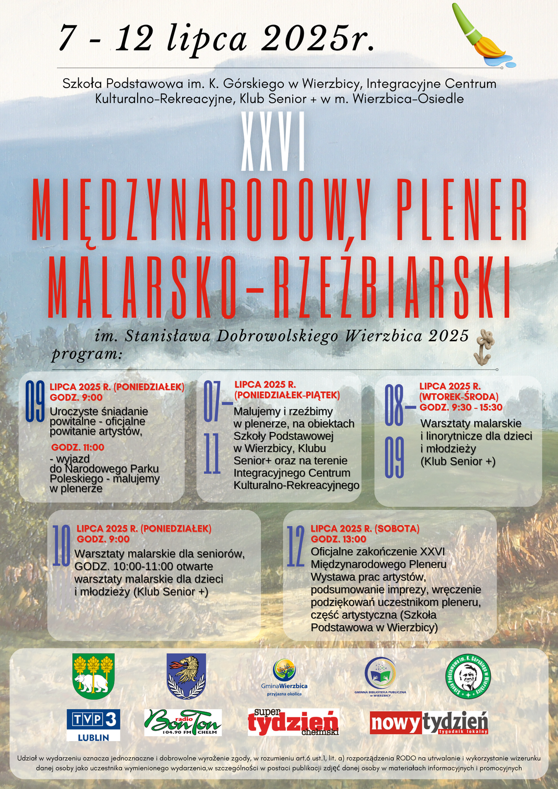 Rusza XXVI Międzynarodowy Plener Malarsko-Rzeźbiarski w Wierzbicy Rusza XXVI Międzynarodowy Plener Malarsko-Rzeźbiarski w Wierzbicy