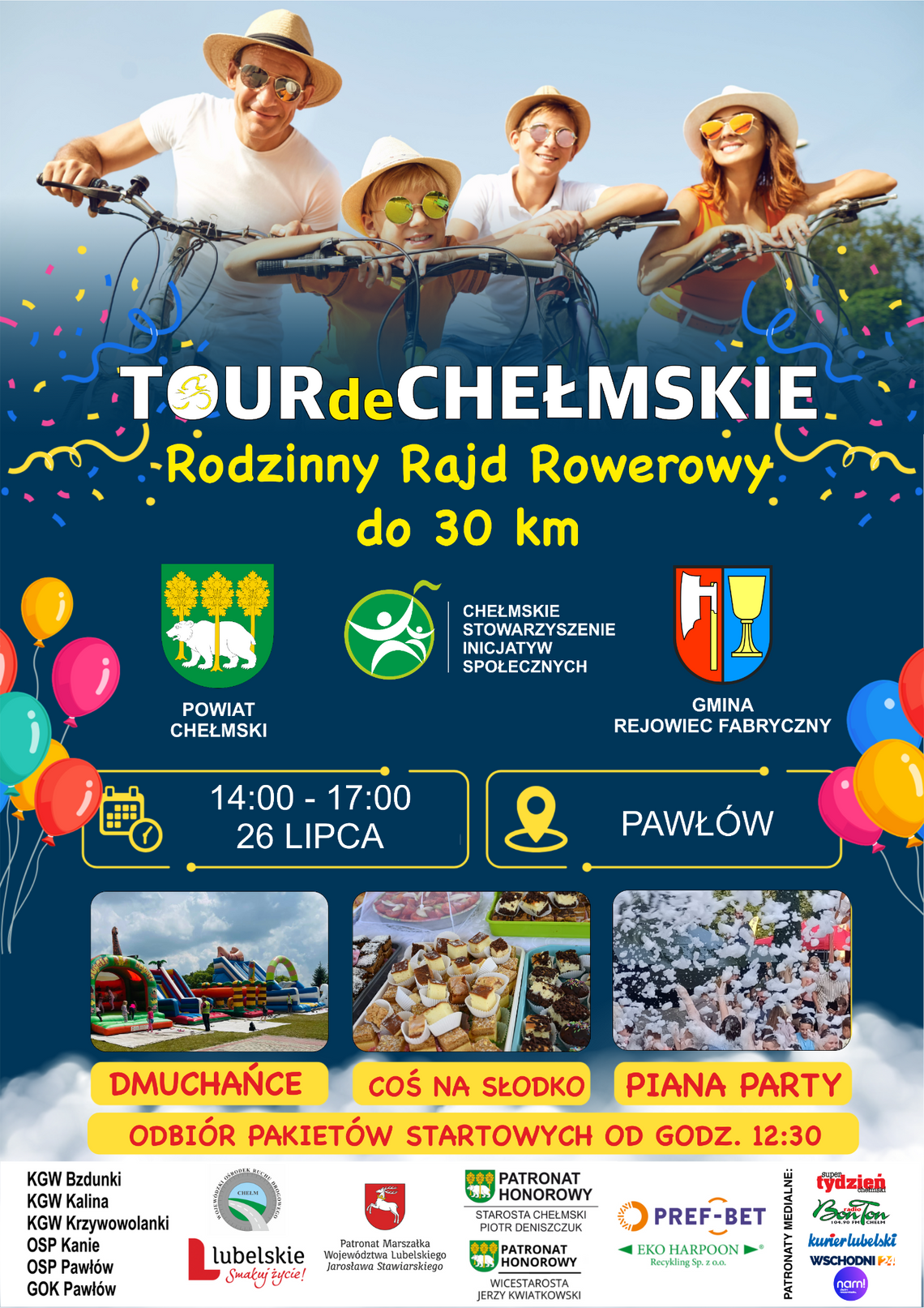TOUR DE CHEŁMSKIE: Rodzinny Rajd Rowerowy 26 lipca - trwają zapisy TOUR DE CHEŁMSKIE: Rodzinny Rajd Rowerowy 26 lipca - trwają zapisy