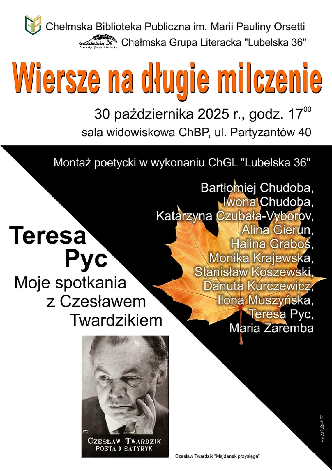 Wieczór poetycki w Chełmskiej Bibliotece Publicznej