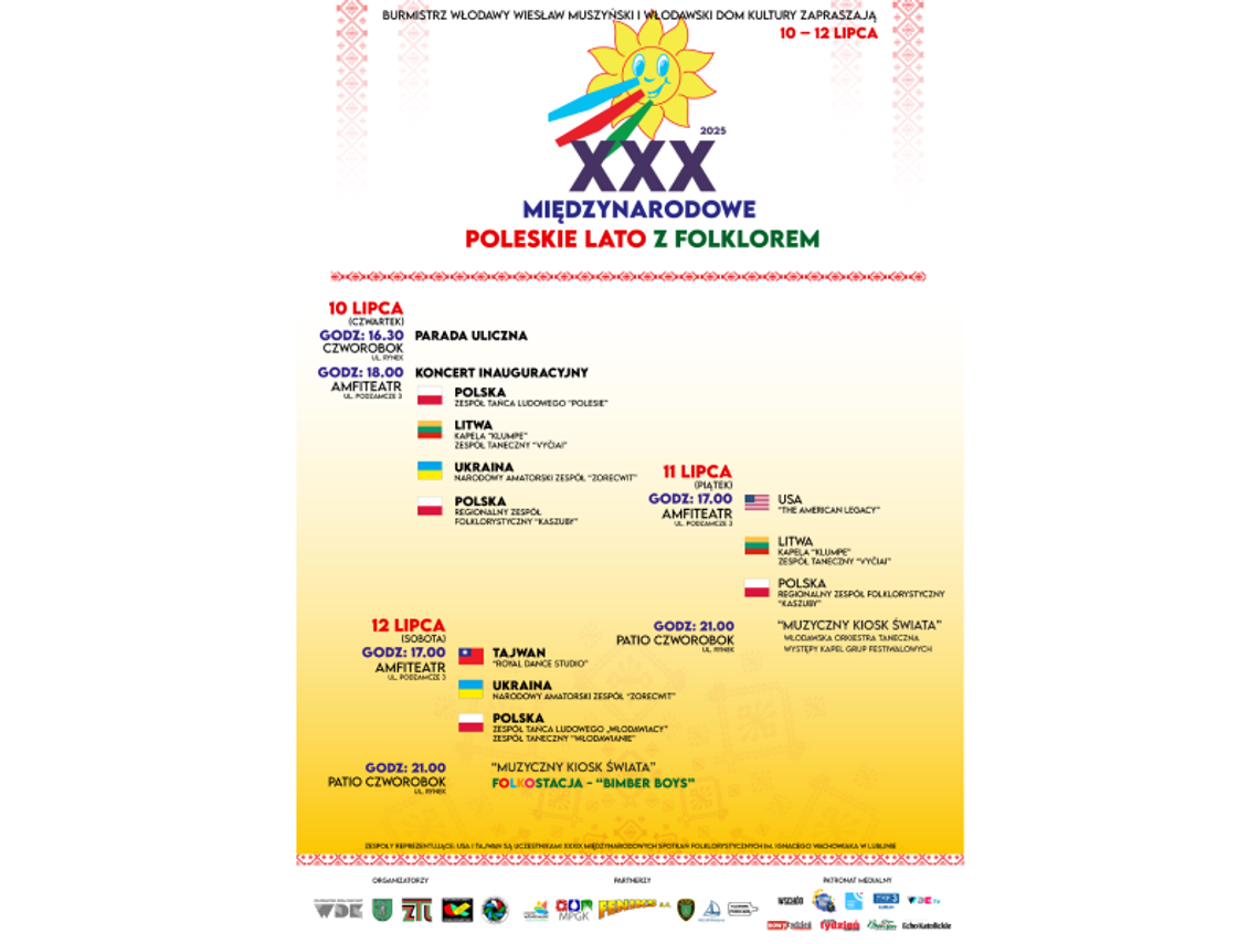 Włodawa przygotowuje się na jubileuszowe XXX Międzynarodowe Poleskie Lato z Folklorem Włodawa przygotowuje się na jubileuszowe XXX Międzynarodowe Poleskie Lato z Folklorem