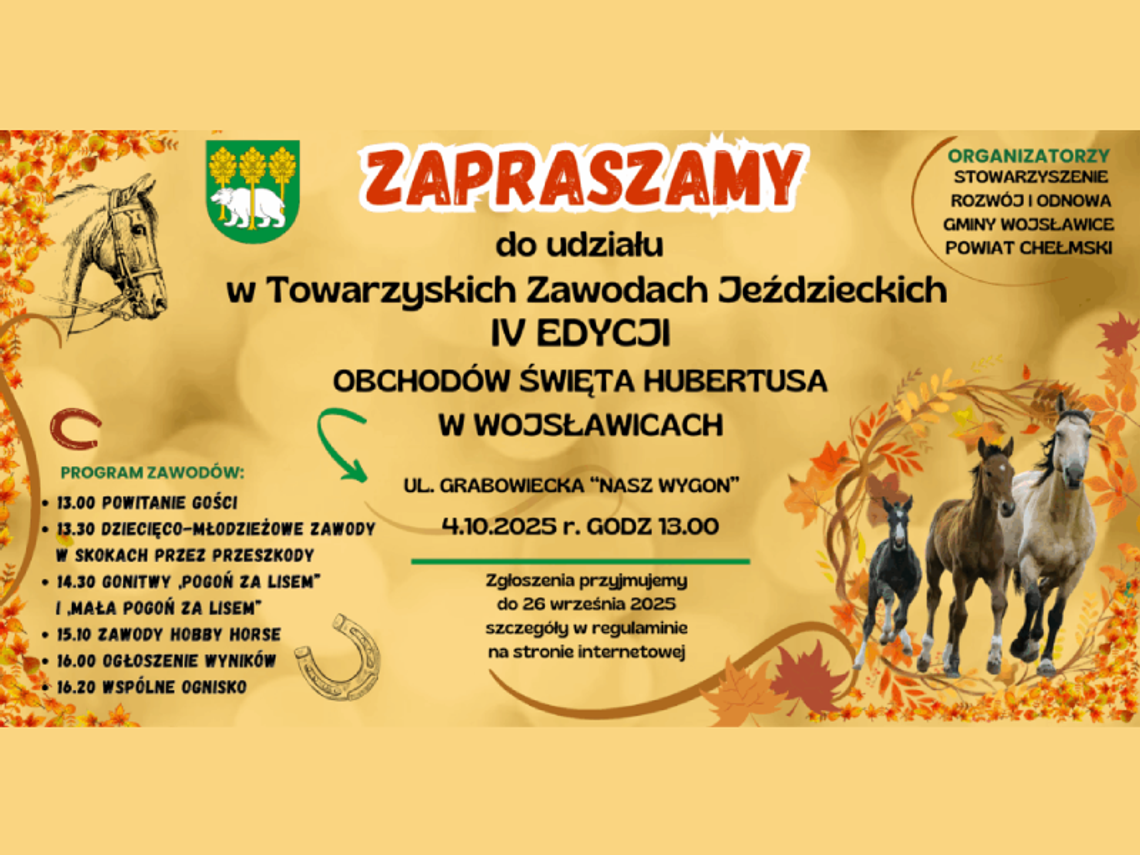 Wojsławice. Zapowiedź IV edycji Towarzyskich Zawodów Jeździeckich