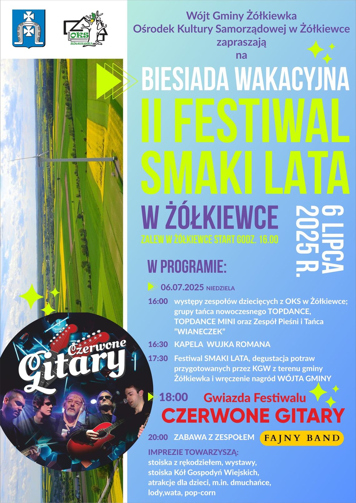 Żółkiewka zaprasza na wakacyjną ucztę – II Festiwal „Smaki Lata” Żółkiewka zaprasza na wakacyjną ucztę – II Festiwal „Smaki Lata”