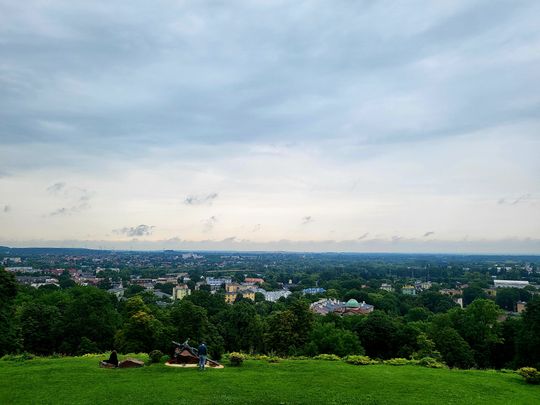 Panorama miasta z Góry Zamkowej i dzwonnicy