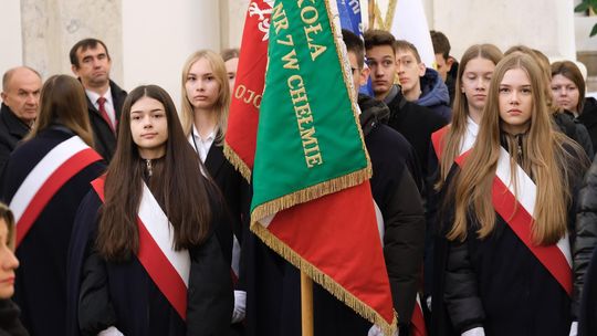 Chełm. Uroczystość z okazji Święta Niepodległości 2024. Msza św. w chełmskiej bazylice [GALERIA ZDJĘĆ]