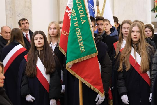 Chełm. Uroczystość z okazji Święta Niepodległości 2024. Msza św. w chełmskiej bazylice [GALERIA ZDJĘĆ]