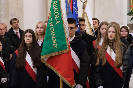 Chełm. Uroczystość z okazji Święta Niepodległości 2024. Msza św. w chełmskiej bazylice [GALERIA ZDJĘĆ]