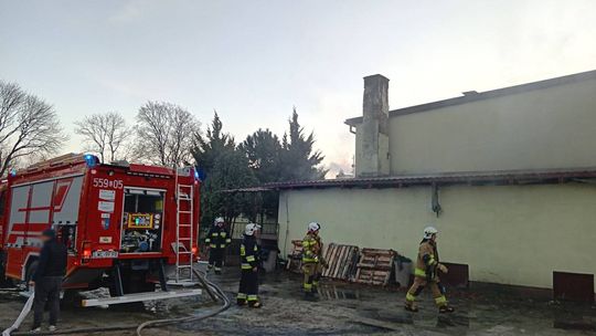 Gm. Hanna. Pożar od petardy odpalonej przy kotłowni [ZDJĘCIA]