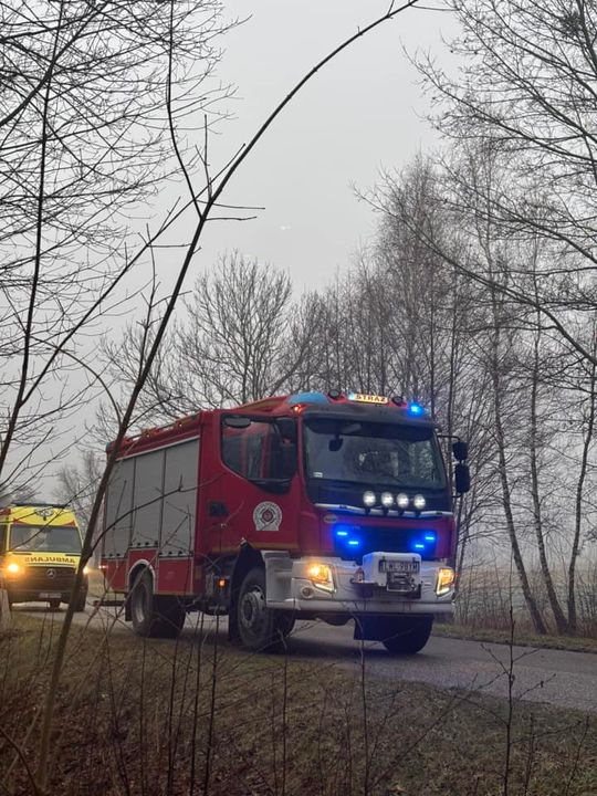 Auto osobowe uderzyło w drzewo w Jamnikach [GALERIA ZDJĘĆ]