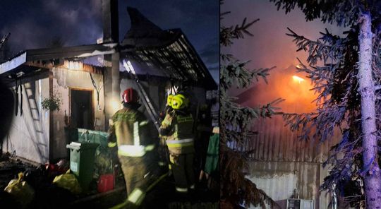 Dramat rodziny z Chylina Wielkiego. Drewniany dom płonął jak pochodnia [ZDJĘCIA]