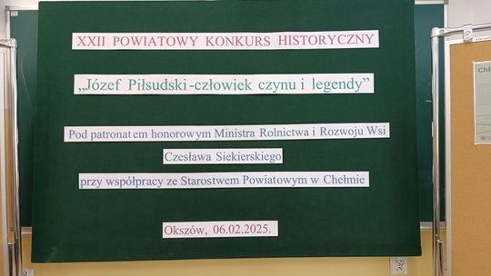 Gm. Chełm. XXII Powiatowy Konkurs Historyczny pn. „Józef Piłsudski - człowiek czynu i legendy” [GALERIA ZDJĘĆ]