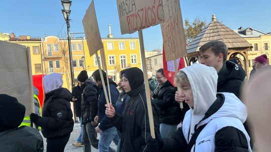 Chełm. Protest przeciw zmianom w chełmskiej oświacie [GALERIA ZDJĘĆ]