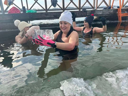 Okuninka. Włodawskim morsom też zawsze gorąco [GALERIA ZDJĘĆ]
