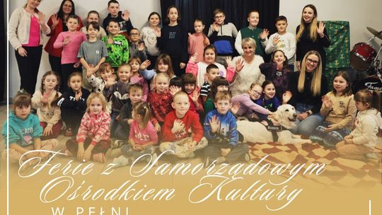 Gm. Leśniowice. Wesołe ferie w SOK. Była nawet dogoterapia [GALERIA ZDJĘĆ]