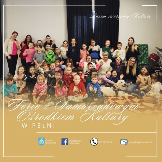 Gm. Leśniowice. Wesołe ferie w SOK. Była nawet dogoterapia [GALERIA ZDJĘĆ]