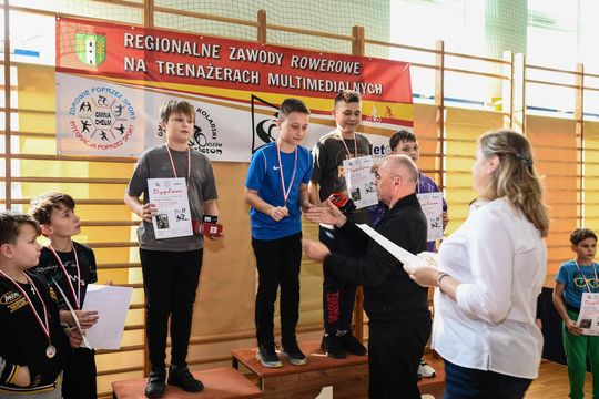 Gm. Chełm. Regionalne Zawody Rowerowe na Trenażerach Multimedialnych [GALERIA ZDJĘĆ]