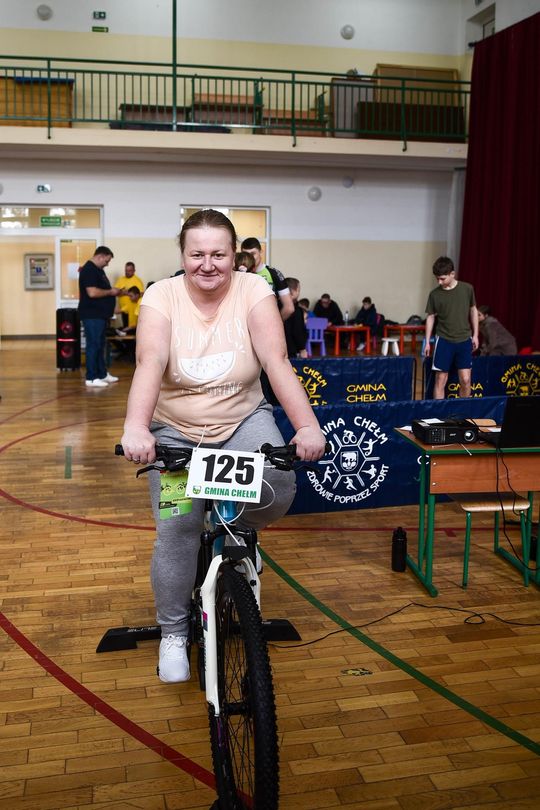 Gm. Chełm. Regionalne Zawody Rowerowe na Trenażerach Multimedialnych [GALERIA ZDJĘĆ]