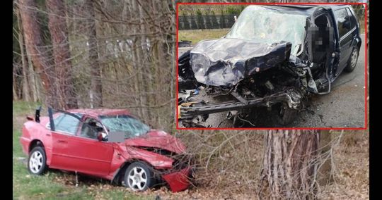 Pow. włodawski. Czołowe zderzenie osobówek w Dominiczynie [ZDJĘCIA]