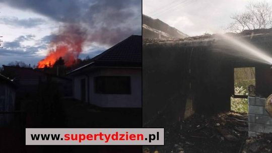 Pożar bliźniaka w Izbicy. Akcja gaśnicza trwała ponad 2,5 godziny [ZDJĘCIA]