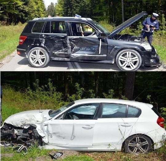 5 tys. mandatu dla kierowcy, który spowodował kolizję z udziałem 3 pojazdów [ZDJĘCIA]