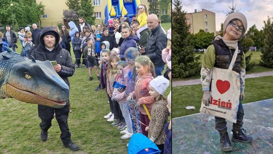 Radosna niedziela! Spotkanie z dinozaurem i Dzień Kolorów w Chełmie [GALERIA ZDJĘĆ]