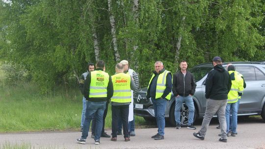 Rozpoczęcie protestu przedstawicieli branży transportowej w Okopach [GALERIA ZDJĘĆ]