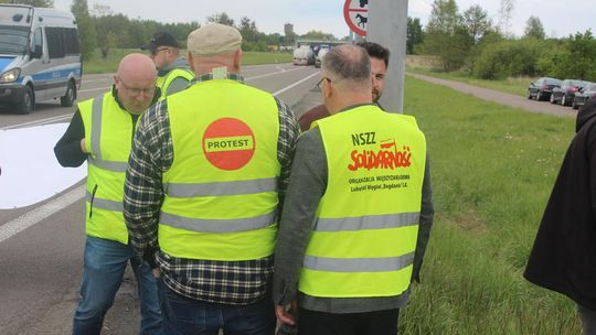 Rozpoczęcie protestu przedstawicieli branży transportowej w Okopach [GALERIA ZDJĘĆ]