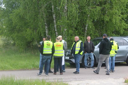 Rozpoczęcie protestu przedstawicieli branży transportowej w Okopach [GALERIA ZDJĘĆ]