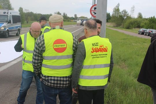Rozpoczęcie protestu przedstawicieli branży transportowej w Okopach [GALERIA ZDJĘĆ]