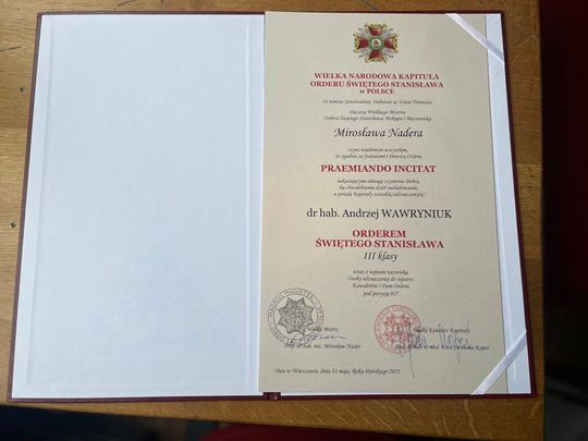Andrzej Wawryniuk - Kawaler Orderu św. Stanisława [ZDJĘCIA]