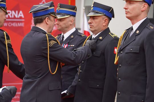 Chełm. Awanse i honory - uroczysta zbiórka chełmskich strażaków [ZDJĘCIA]