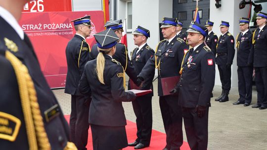 Chełm. Awanse i honory - uroczysta zbiórka chełmskich strażaków [ZDJĘCIA]