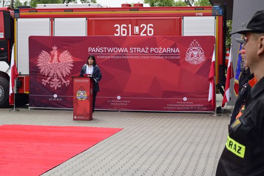 Chełm. Awanse i honory - uroczysta zbiórka chełmskich strażaków [ZDJĘCIA]