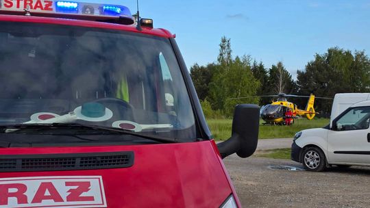 Wędkarz śmigłowcem LPR zabrany do szpitala. Łowił z łódki na Jeziorze Wytyckim [ZDJĘCIA]