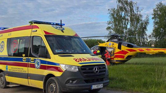 Wędkarz śmigłowcem LPR zabrany do szpitala. Łowił z łódki na Jeziorze Wytyckim [ZDJĘCIA]